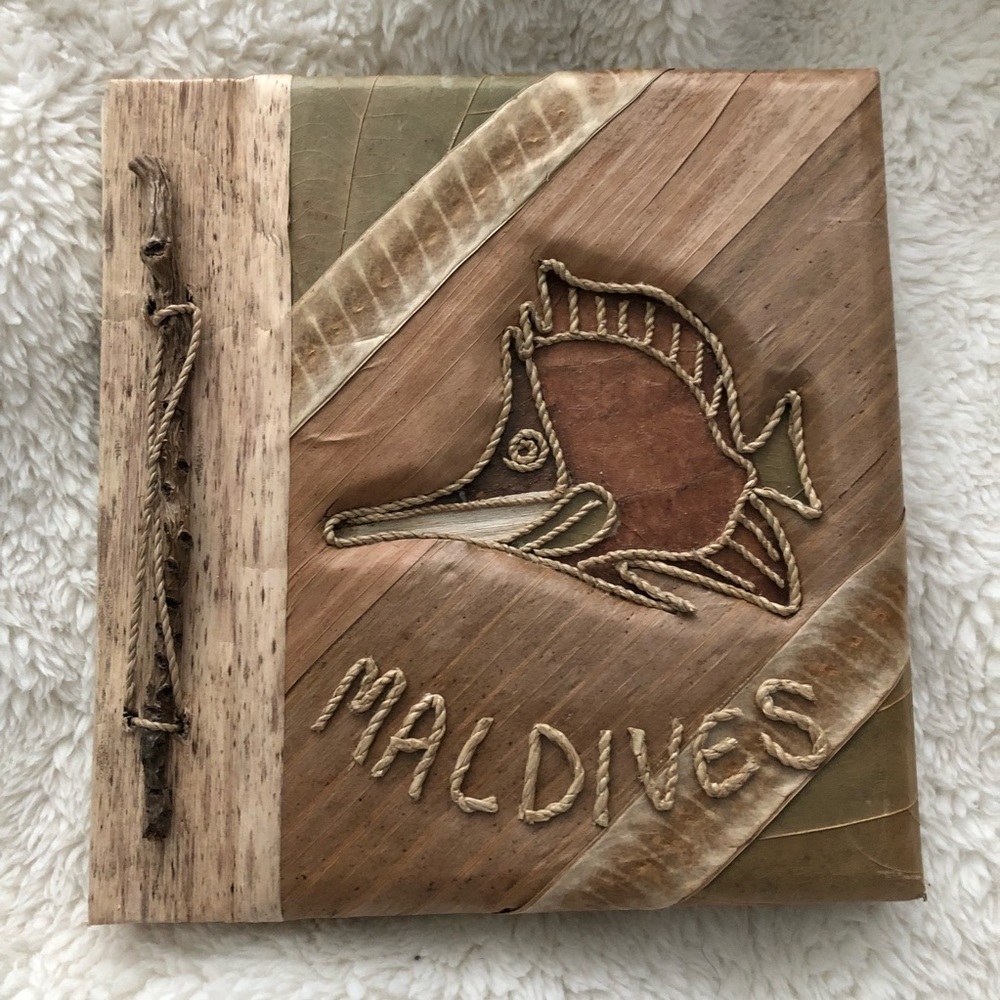 Maldives photo album-all natural material-handmade